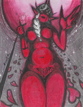Lady Beneath The Red Moon
